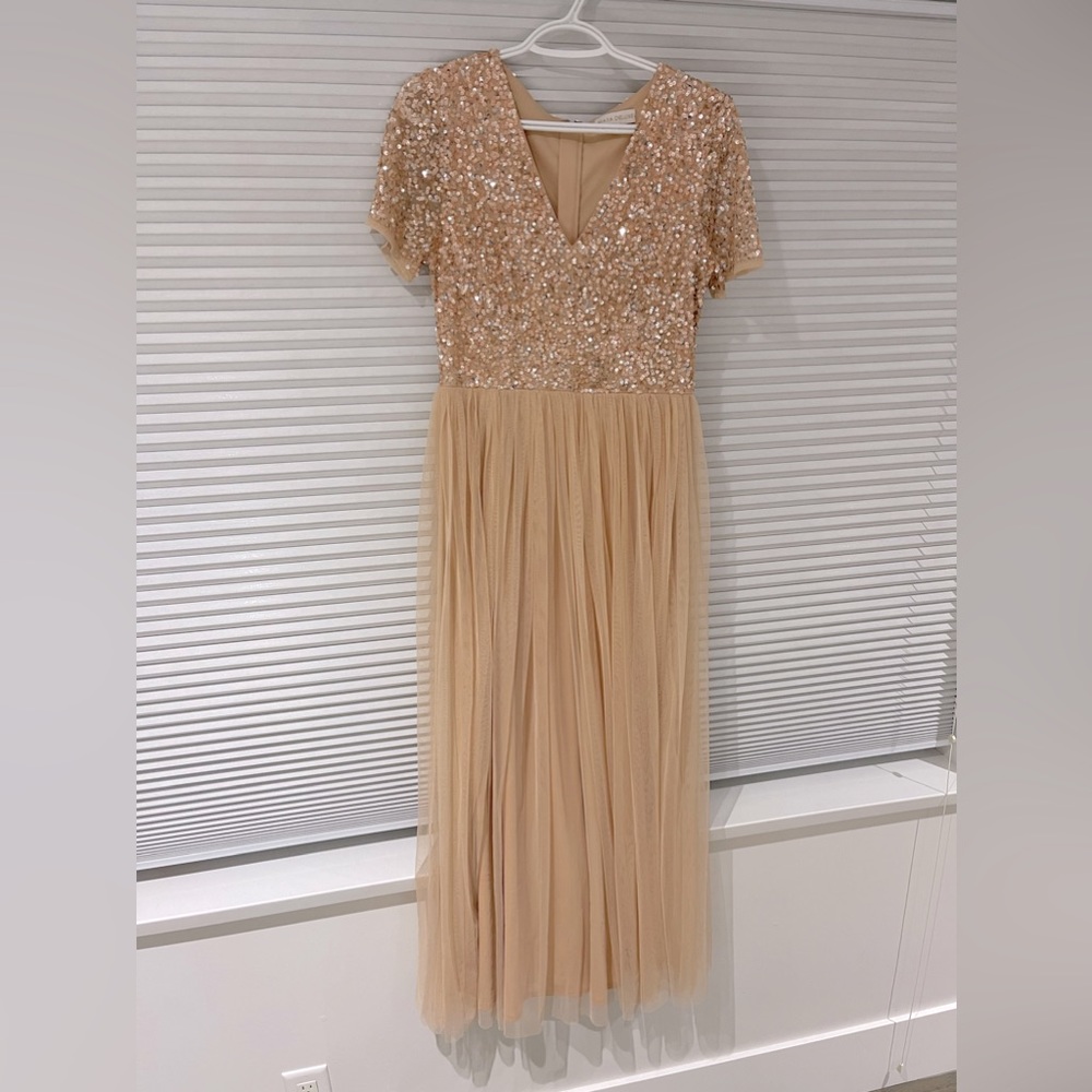 Maya Deluxe Taffeta Sequin floor Length Dress